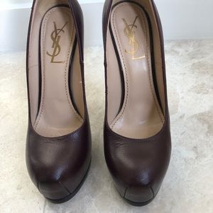 Saint laurent burgundy pumps, high heel